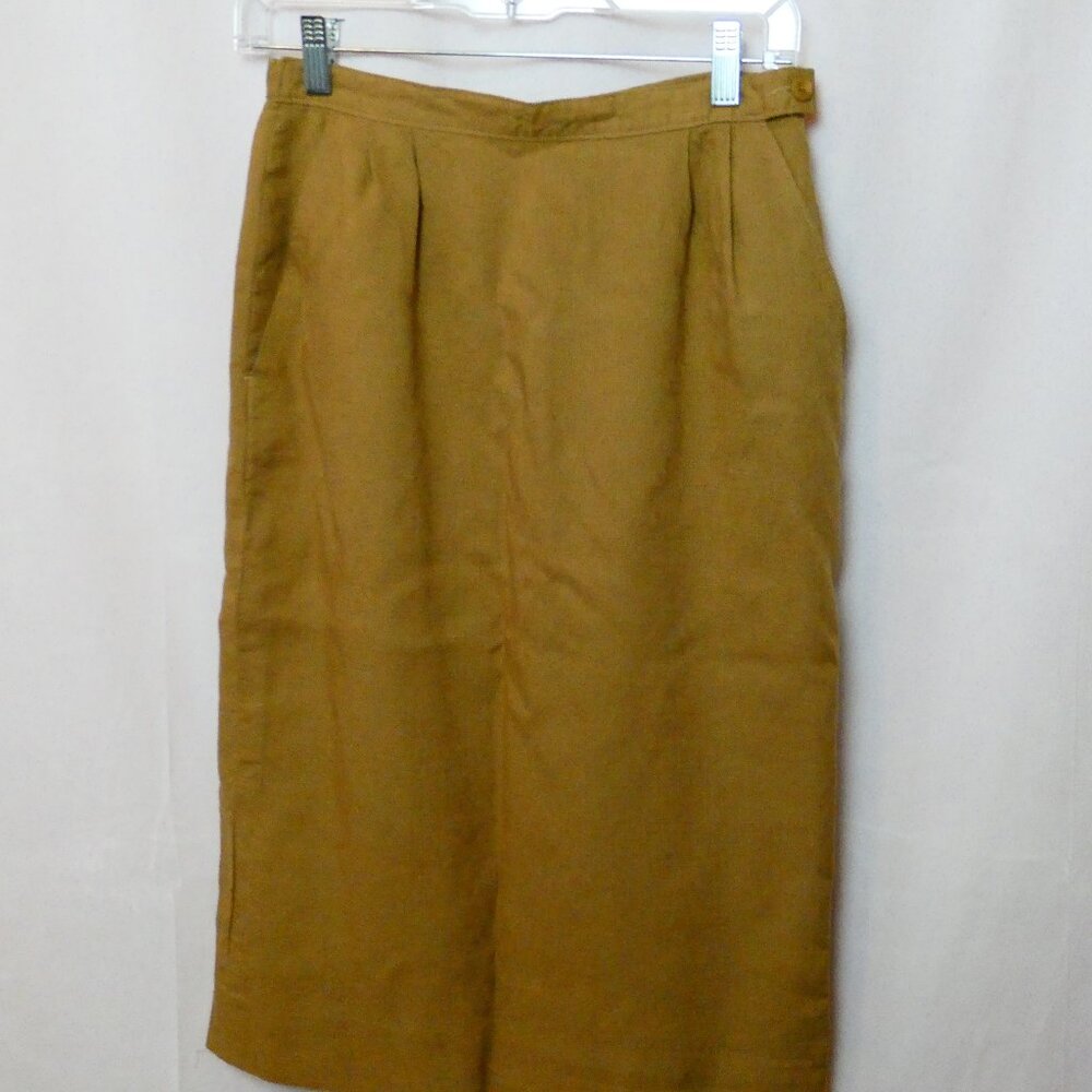 Pendleton Khaki Column/Pencil Skirt
